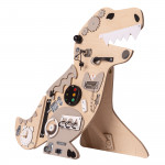 Manipulačná doska / Activity board Tyranosaurus - sivý 77 × 76 cm so stojanom